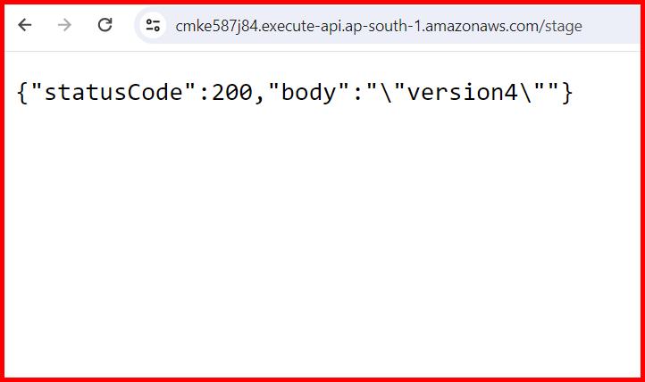Picture showing switching to different alias versions
